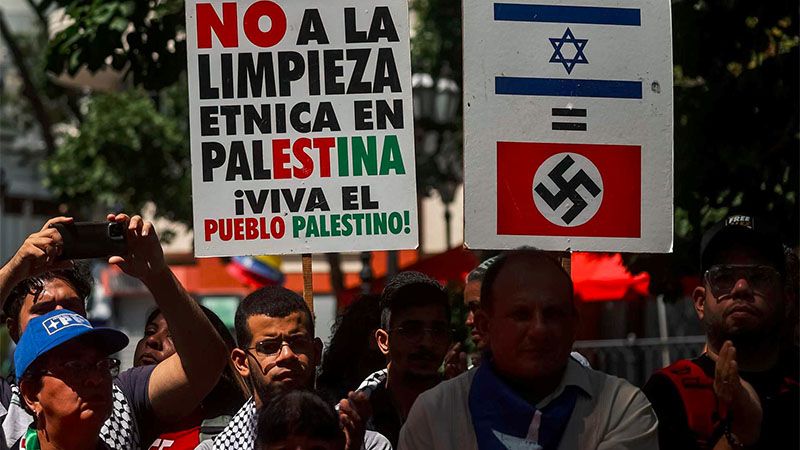 Manifestantes venezolanos: Los israel&iacute;es no matan por error, matan por horror