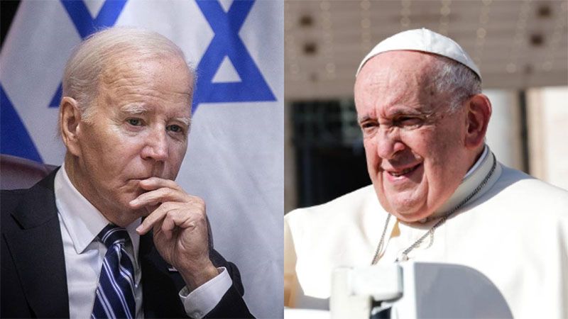 Biden habla de paz con papa Francisco, pero apoya la guerra israel&iacute; contra Gaza