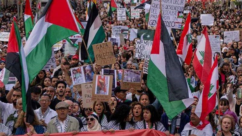 Marchas en varias ciudades de  Espa&ntilde;a en defensa de Palestina