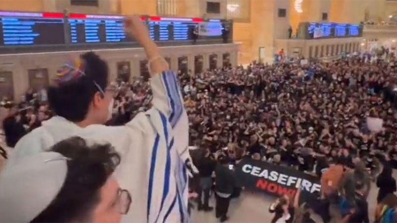 Una manifestaci&oacute;n para pedir alto el fuego en Gaza acaba con arrestos en Nueva York