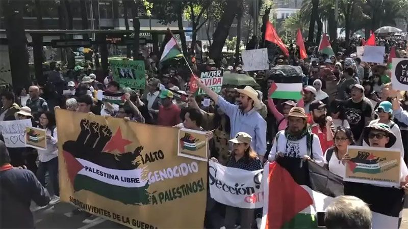 En M&eacute;xico contin&uacute;an las manifestaciones de apoyo a la causa palestina