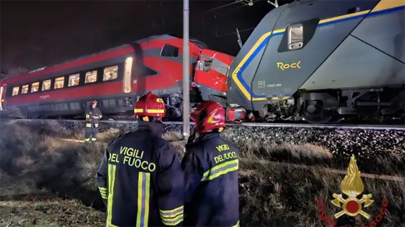 Colisi&oacute;n de dos trenes en el norte de Italia deja al menos 17 heridos