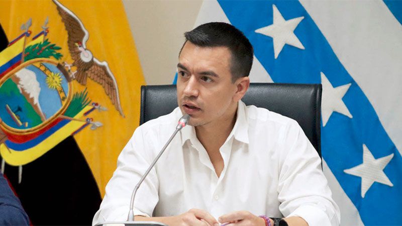 Noboa admite que Ecuador necesita ayuda militar extranjera para afrontar la violencia