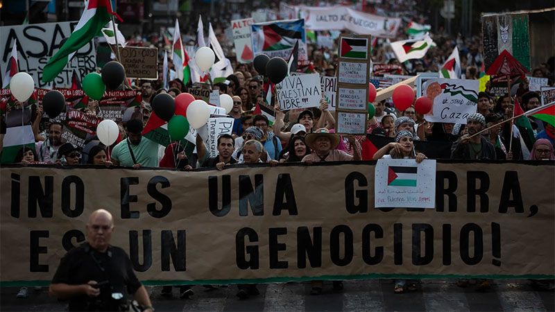 Masiva marcha en México exige el cese del genocidio israelí en Gaza
