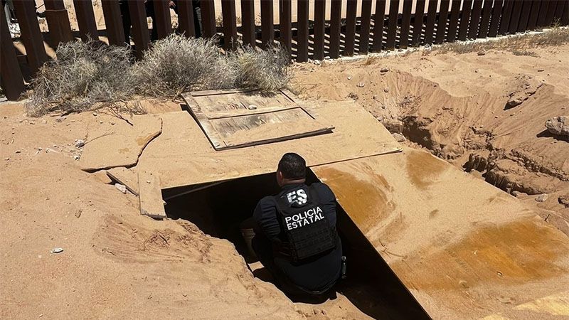 Hallan un &ldquo;narcot&uacute;nel&rdquo; bajo el muro fronterizo entre M&eacute;xico y EEUU