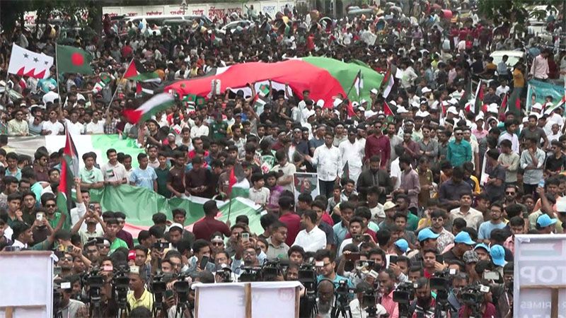 Los universitarios de Bangladesh se unen a las manifestaciones en apoyo a palestina