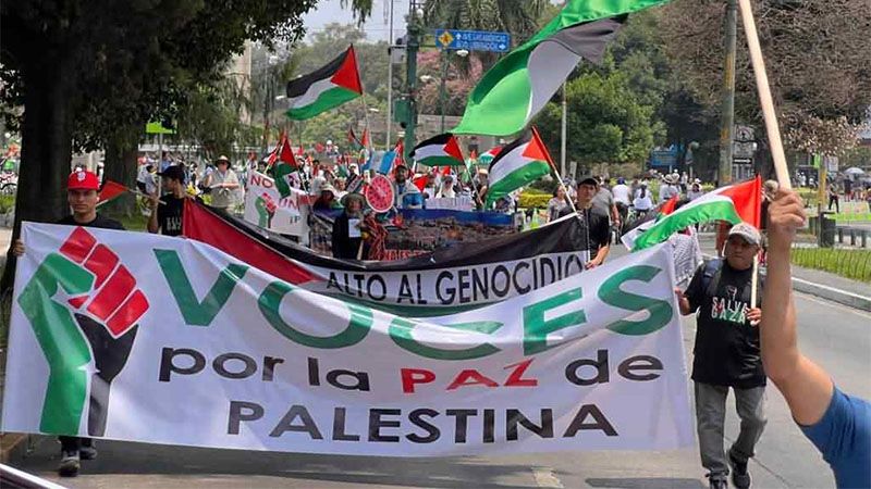 Realizan marchas en Guatemala en solidaridad con el pueblo de Palestina