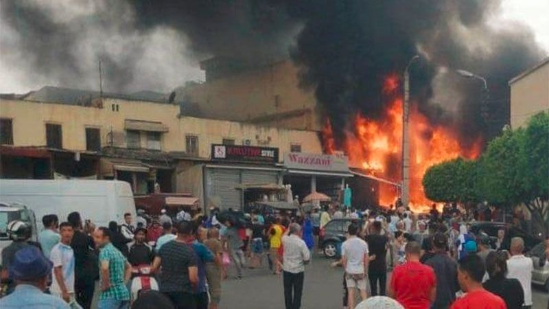 Mueren cuatro personas y otras 26 resultan heridas tras incendio de un mercado en Fez