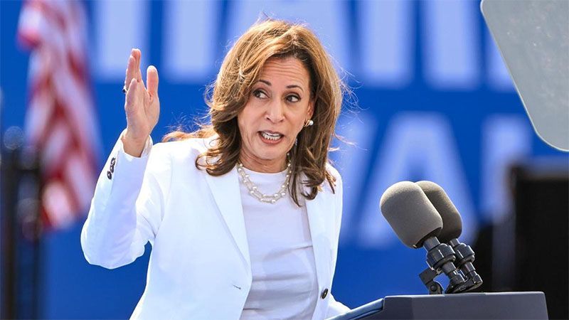 Kamala Harris acalla una protesta contra el genocidio en Gaza durante un mitin de Detroit