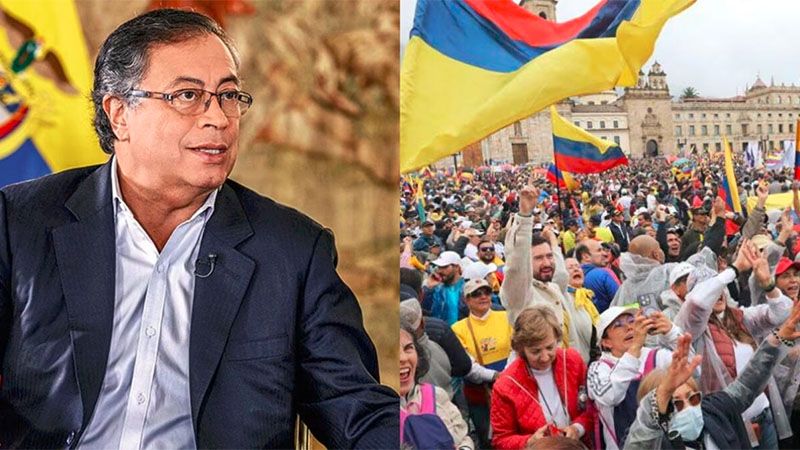 Movilizan marchas en Colombia en apoyo a Petro y en rechazo al golpe blando