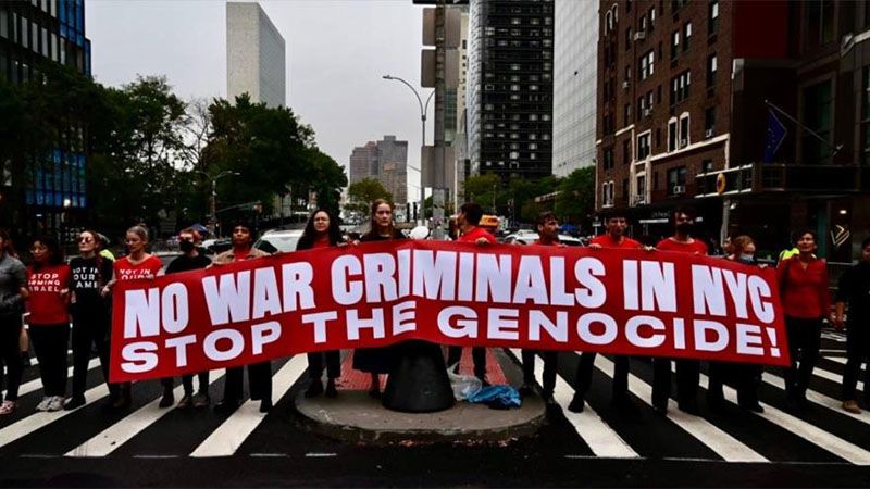 Manifestantes en EEUU exigen arresto de Netanyahu por genocidio en Gaza