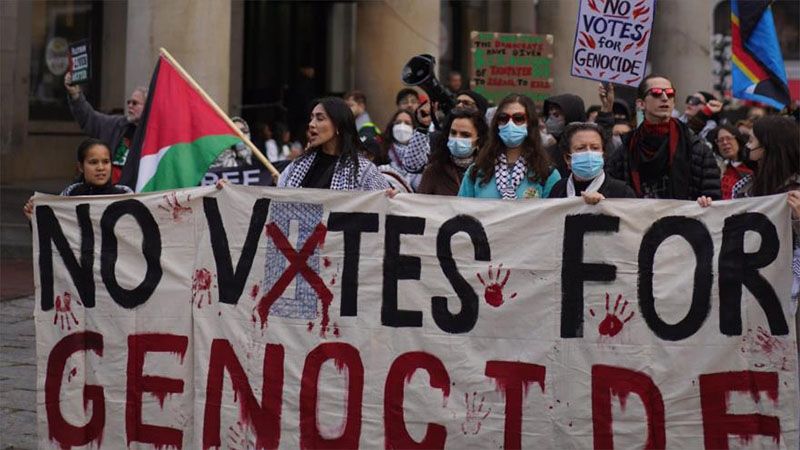 Protestas contra el genocidio en Gaza, horas antes de las elecciones en EEUU