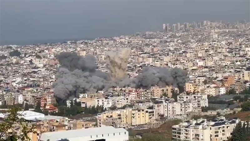 Cazas sionistas vuelven a atacar suburbios de Beirut (v&iacute;deo)