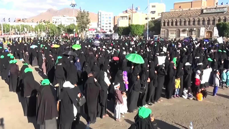Mujeres y niños yemeníes condenan crímenes de Arabia Saudí y sus aliados